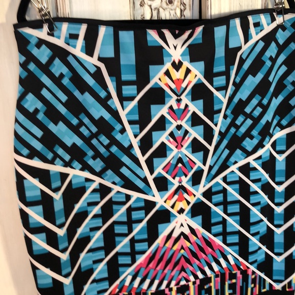 Bisou Bisou Michele Bohbot Body Con Graphic Pencil Skirt Size XL - Picture 2 of 9